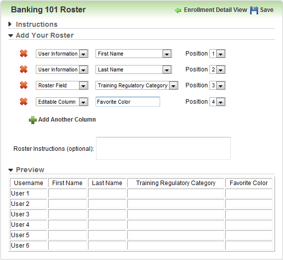 How To Make Roster Module Customizing an Enrollment Roster