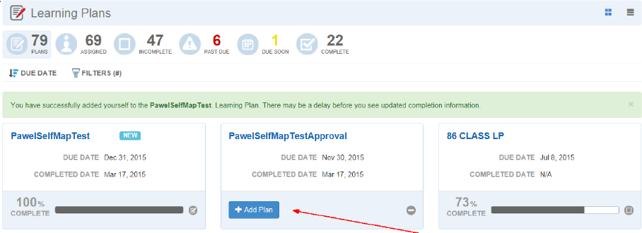 Adding a Custom Learning Plan Widget