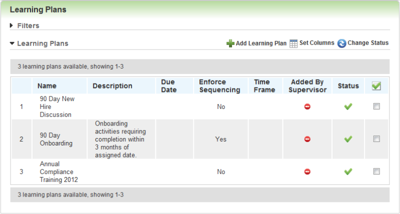 Learning Plans
